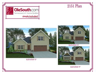 2151 Elevation DEF Floor Plan - Ole South