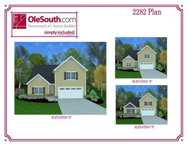 2282 Elevation DEF Floor Plan - Ole South