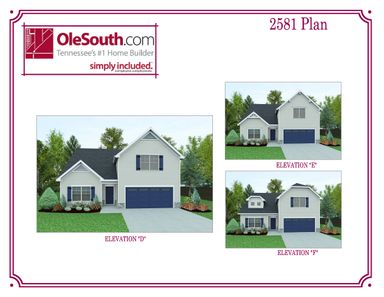 2581 Elevation DEF Floor Plan - Ole South