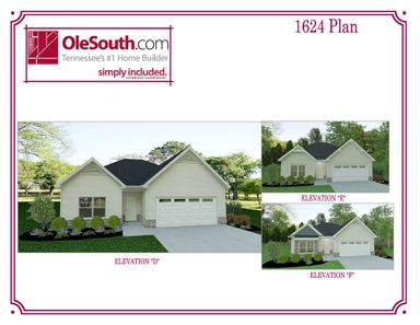 1624 Elevation DEF Floor Plan - Ole South