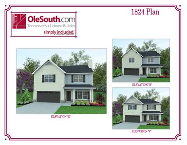 1824 Elevation DEF Floor Plan - Ole South