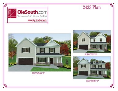 2433 Elevation DEF Floor Plan - Ole South