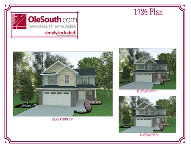 1726 Elevation GHI Floor Plan - Ole South