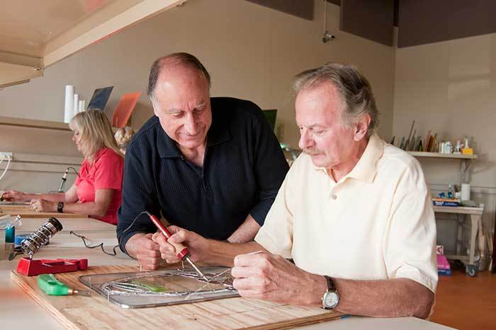 Taking an art class at Master the Possibilities.