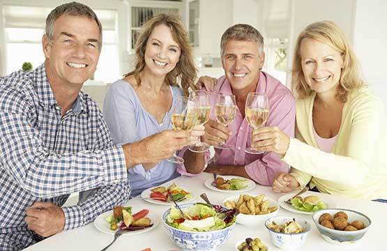 Enjoying time with friends and neighbors at On Top of the World.