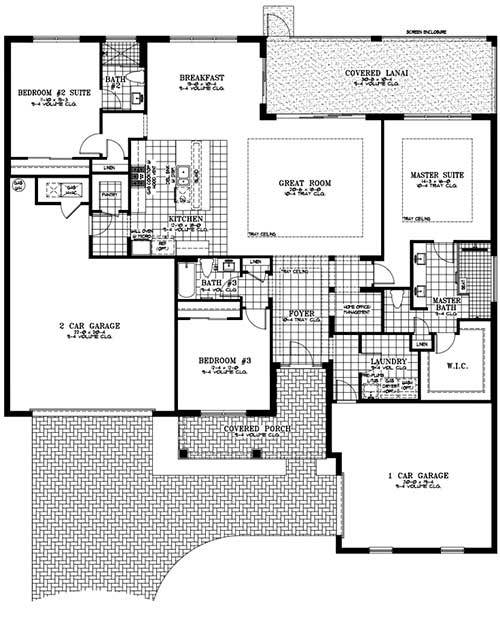 Dunbar Estate Series Floor Plan at On Top of the World Communities Ocala, FL
