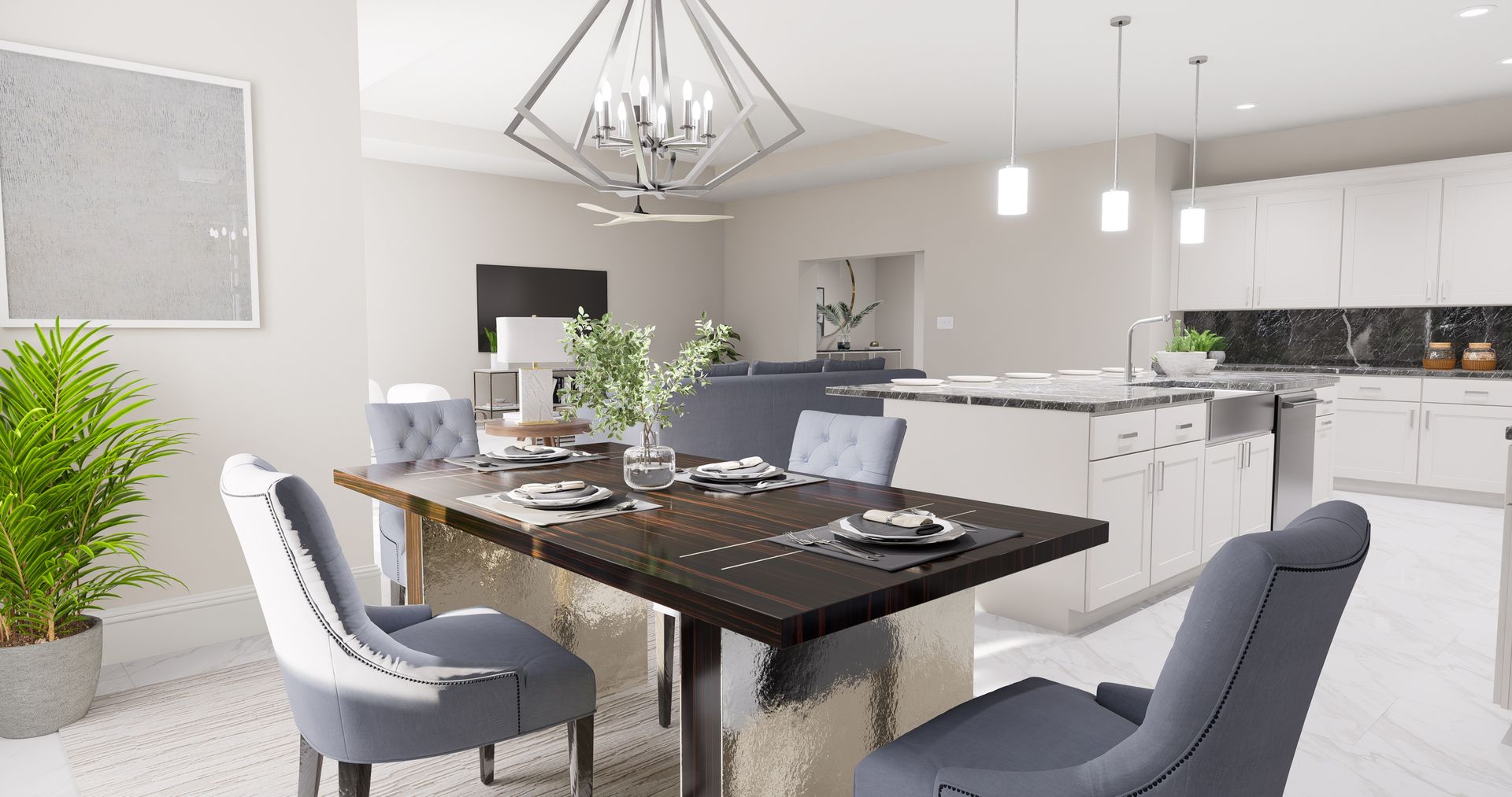 Acacia Rendered Breakfast Area
