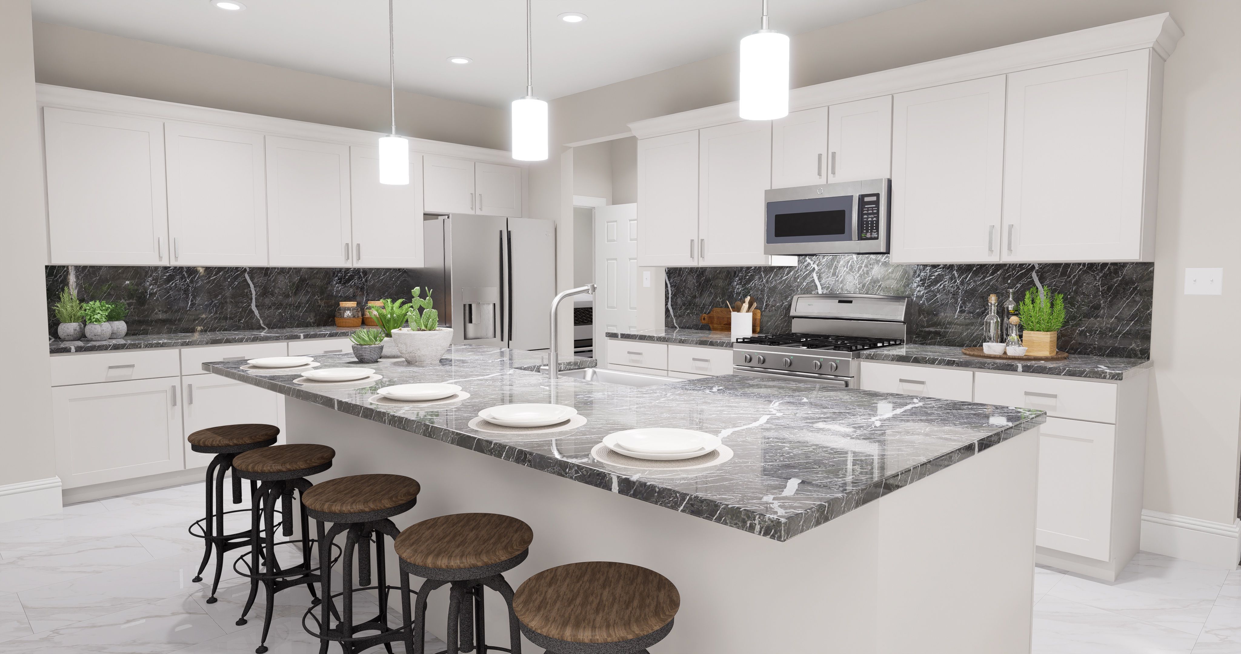 Acacia Rendered Kitchen