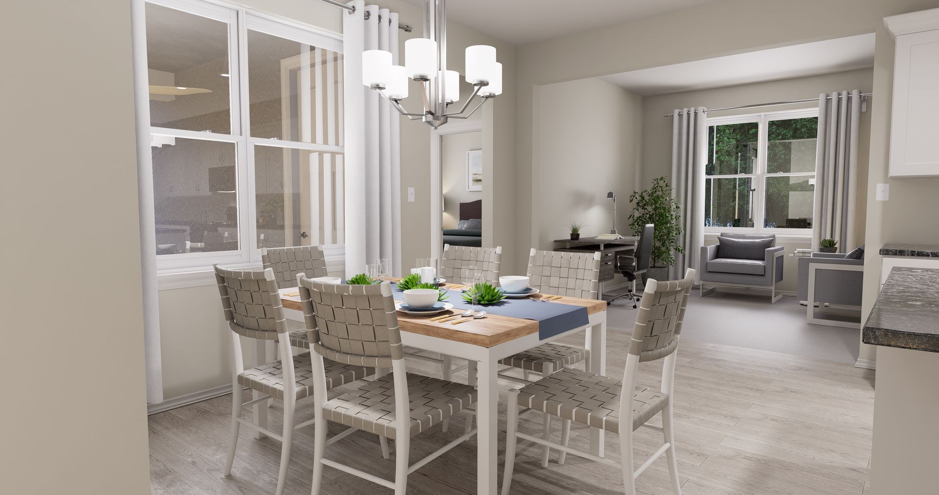 Hawthorn Rendered Breakfast Area