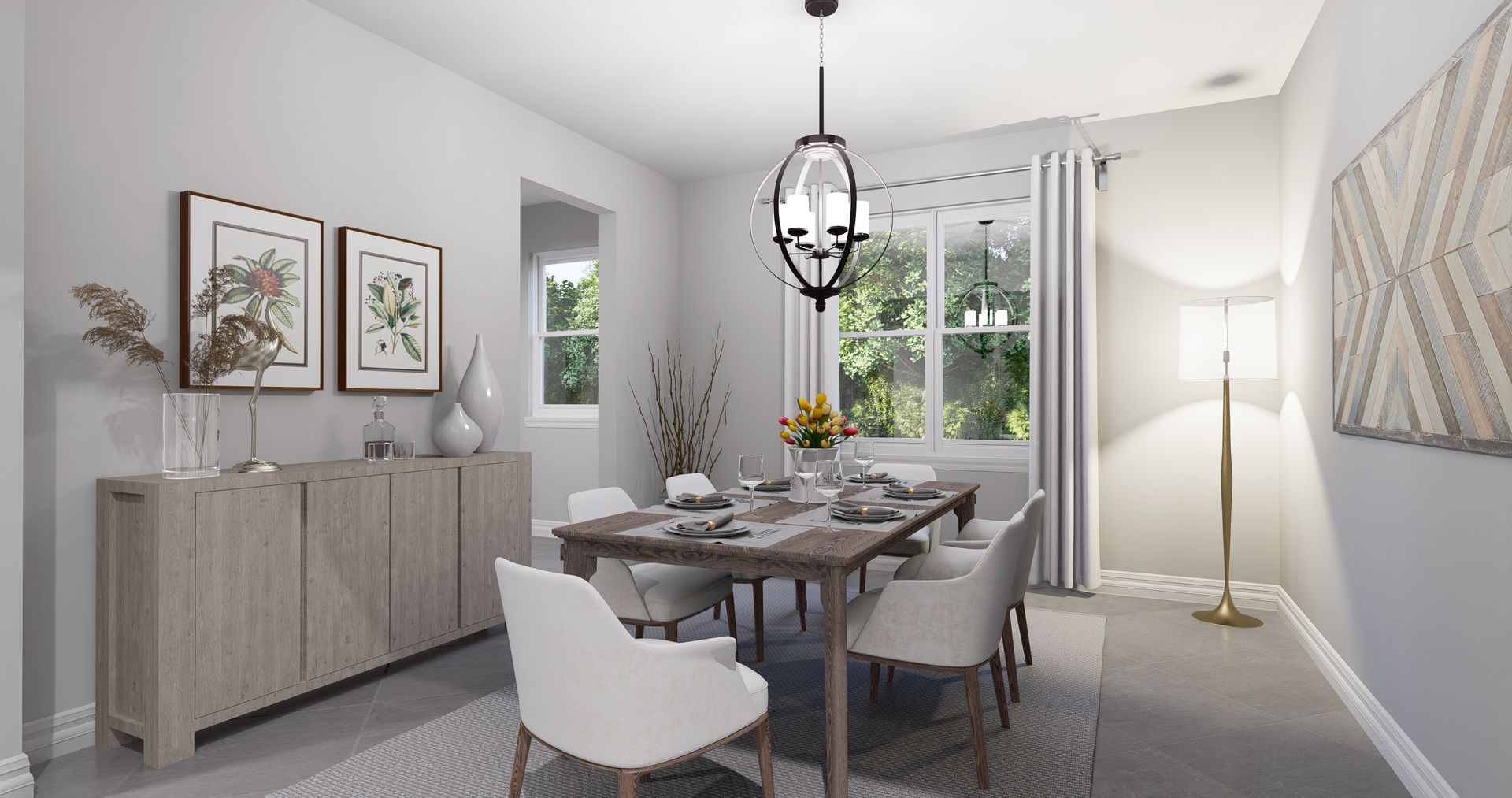 Juniper Rendered Dining Room
