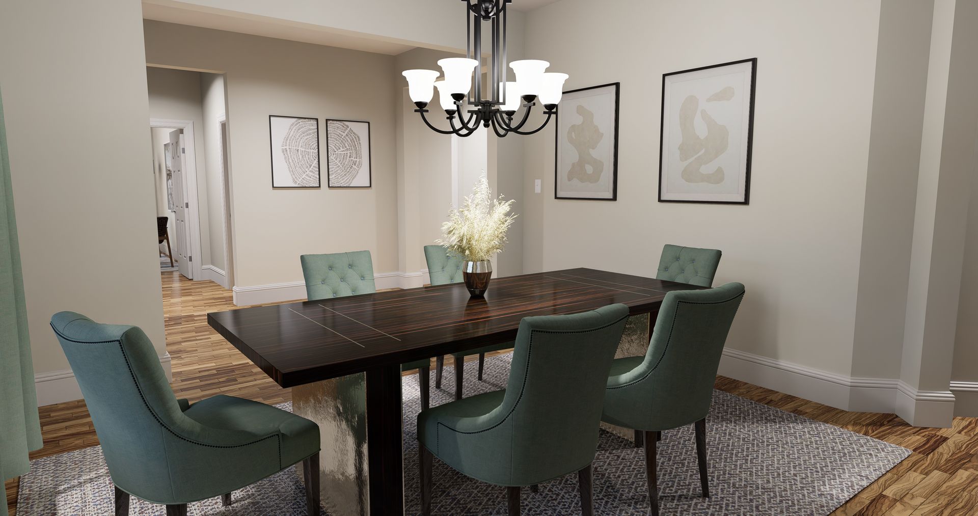 Mulberry Rendered Dining Room