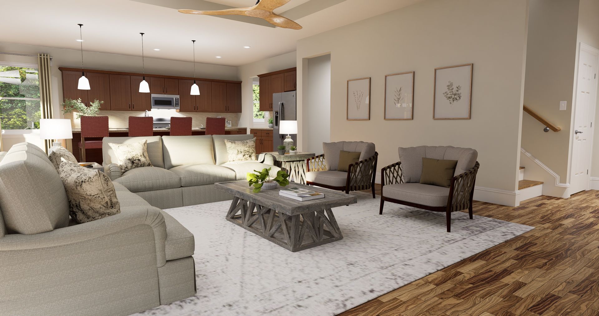 Mulberry Rendered Great Room
