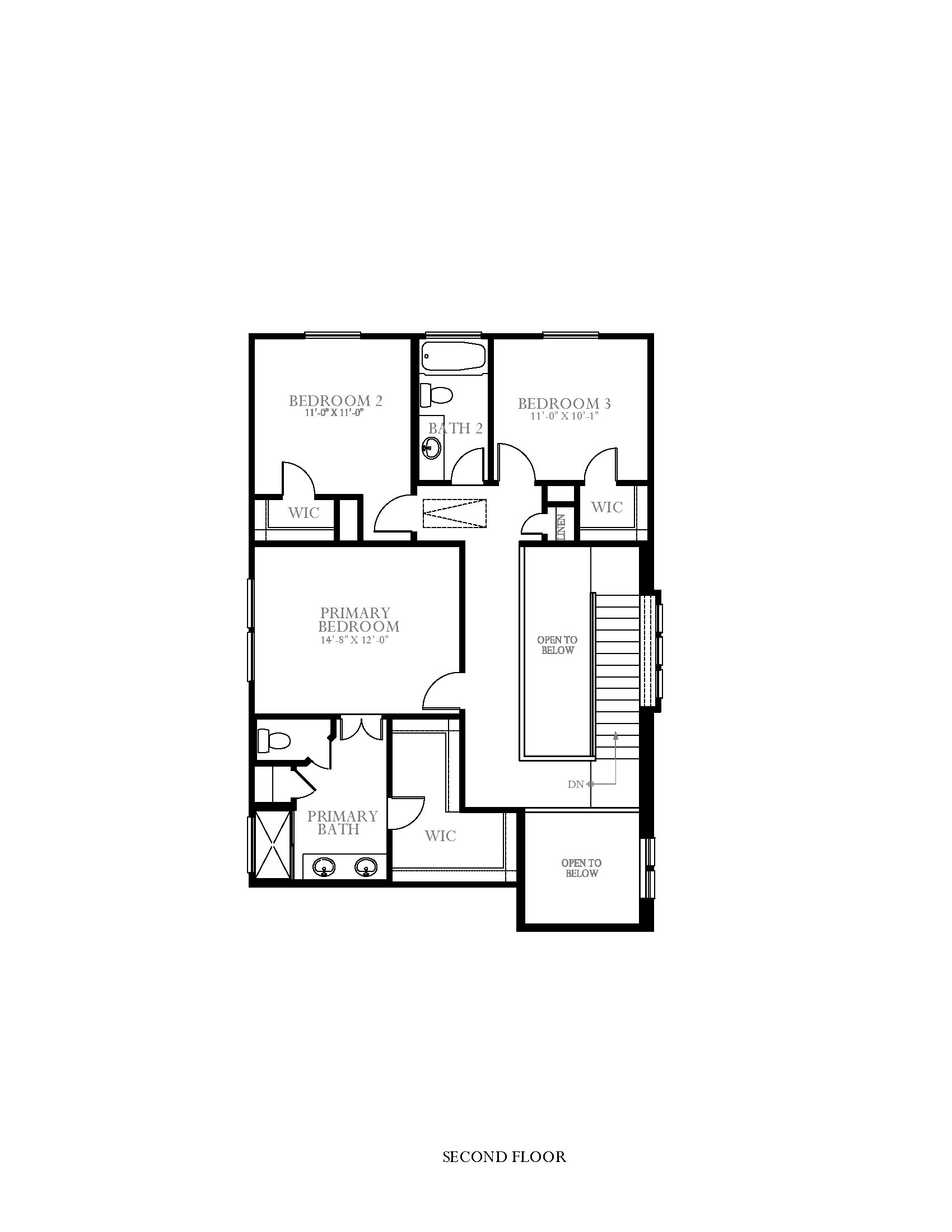 Dallas Floorplan- Second Floor