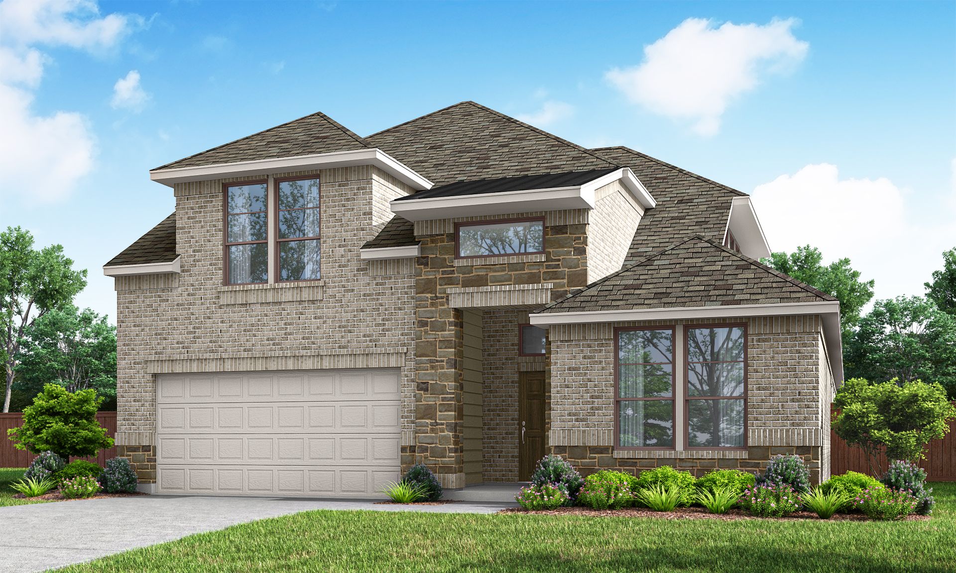 Grapevine II Elevation A Brick