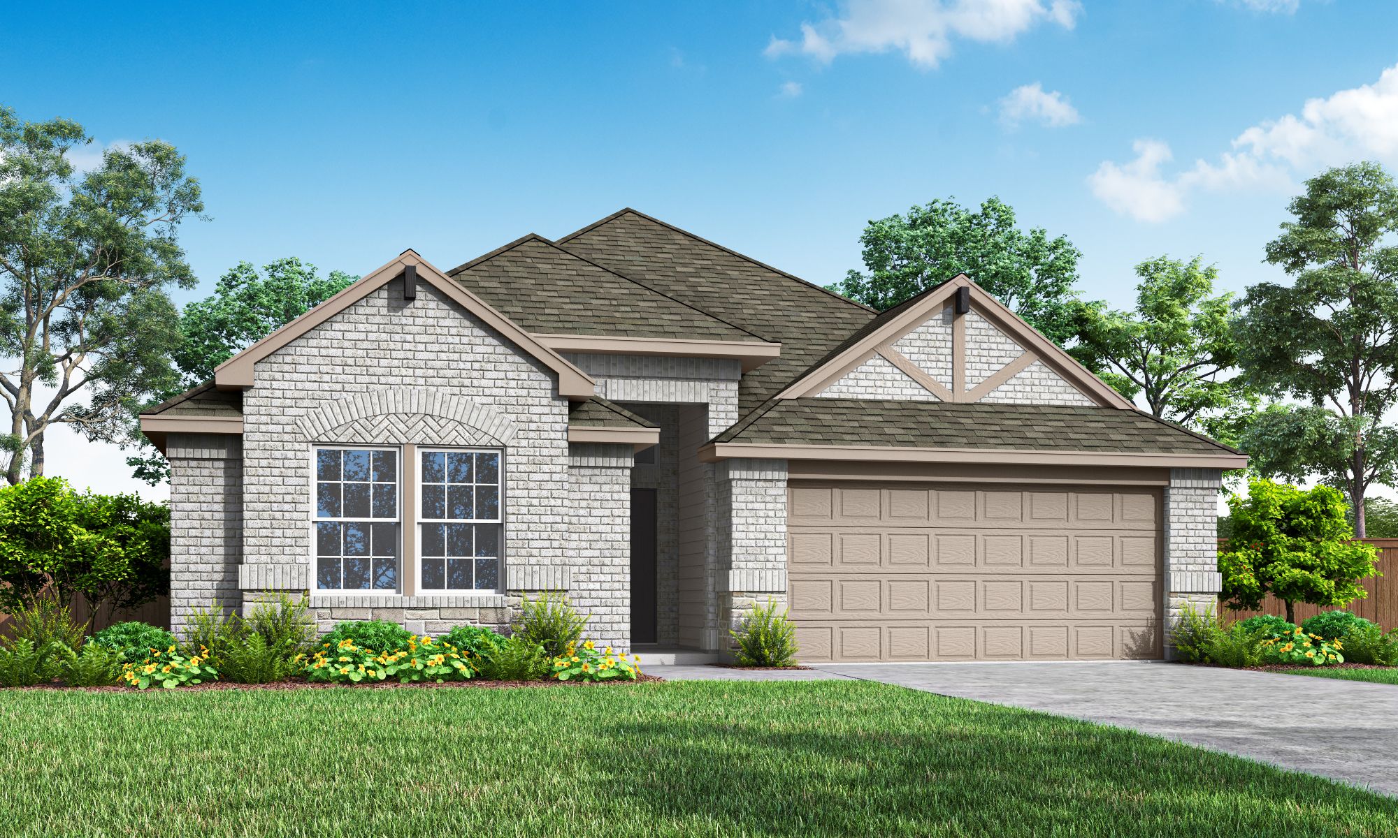 Coppell Elevation A Masonry