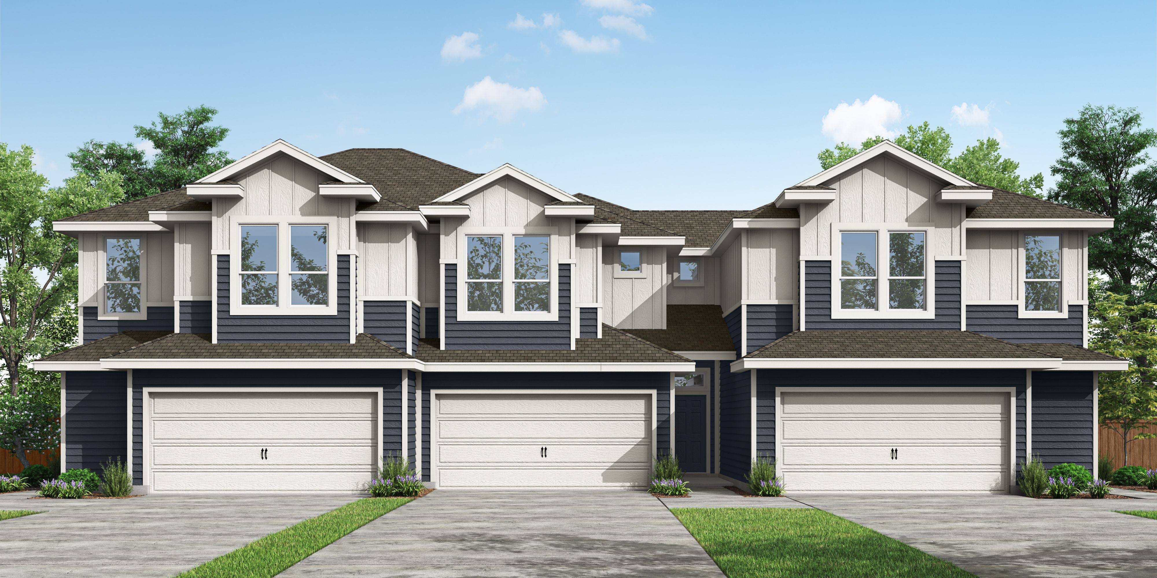 04_PH-Aus-Multi Family THs_TH 3 Plex B Siding_CS 01