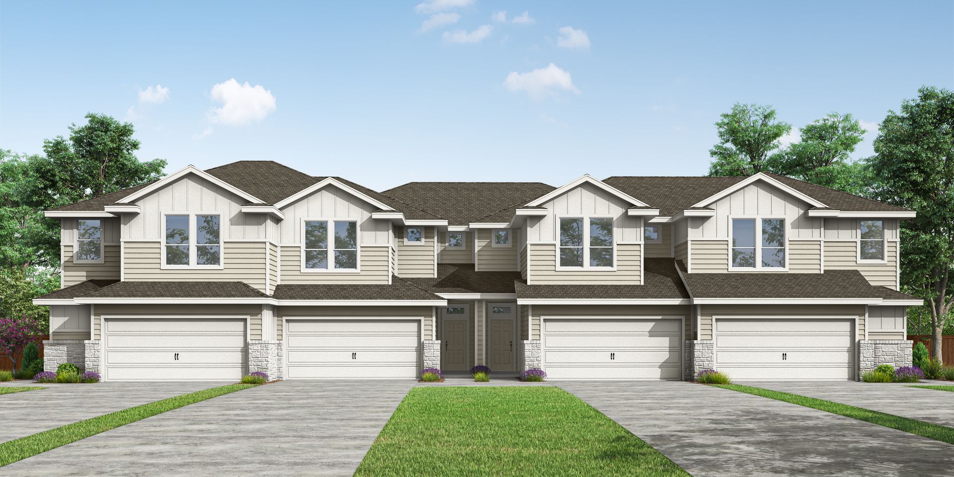16_PH-Aus-Multi Family THs_TH 4 Plex A Stone_CS 02