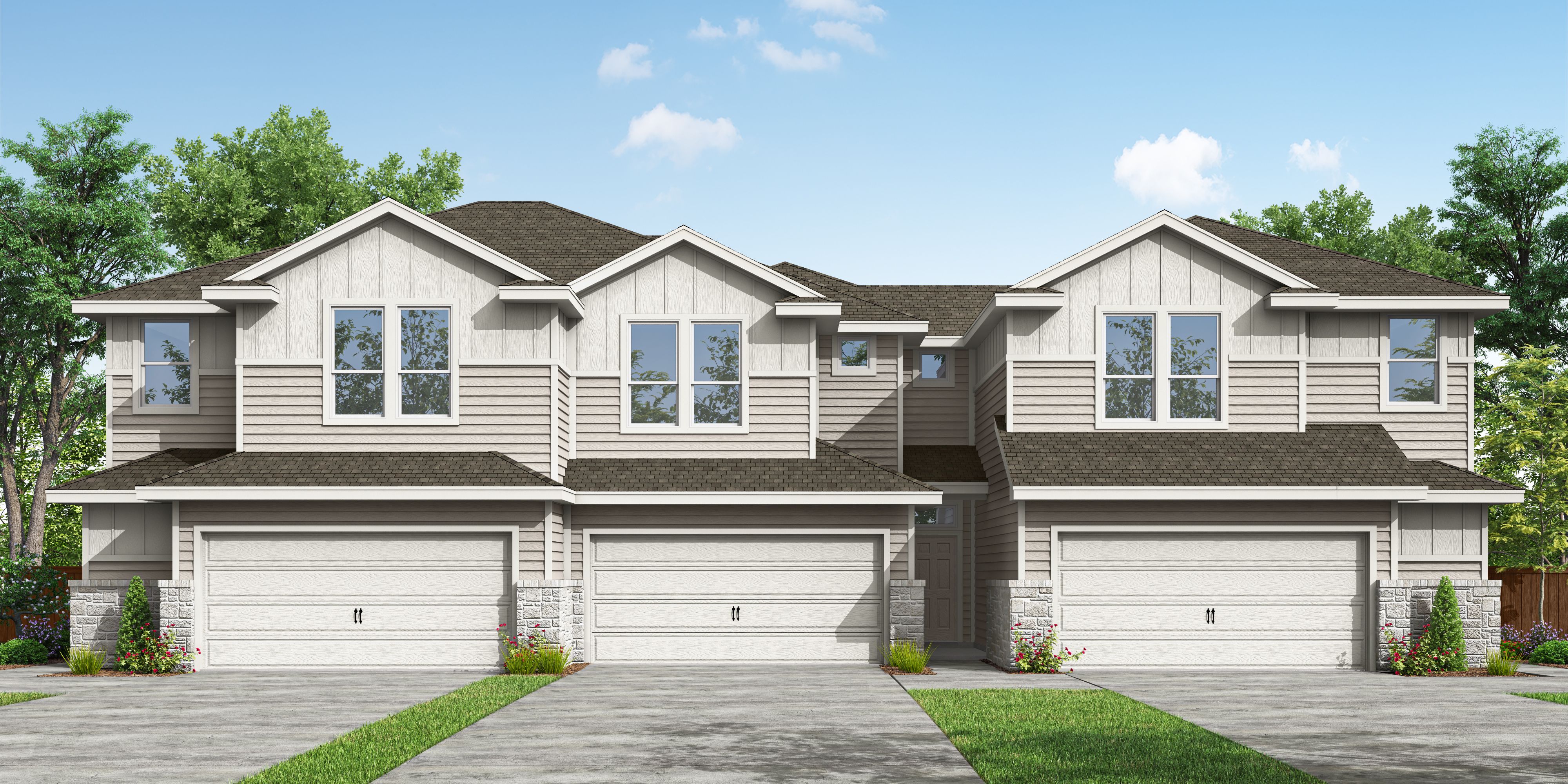 12_PH-Aus-Multi Family THs_TH 3 Plex A Stone_CS 03