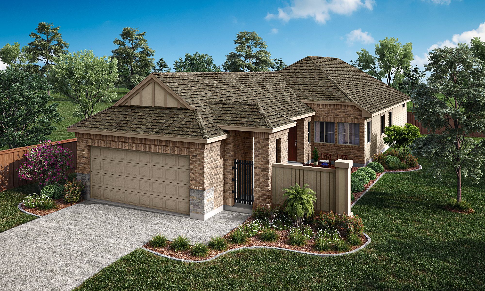 Toscana Elevation A 75 Front Only Siding on Sides of House