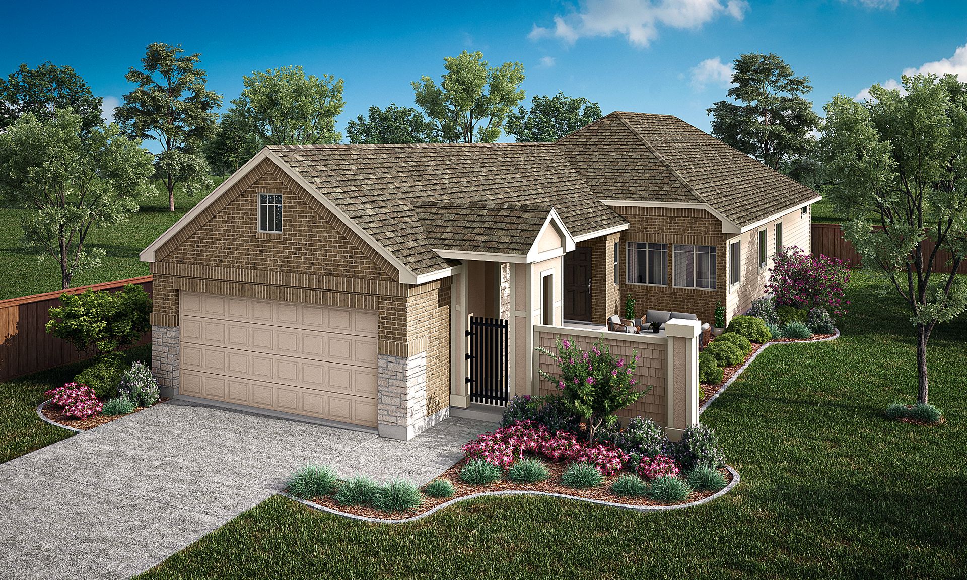 Toscana Elevation B 75 Front Only Siding on Sides of House