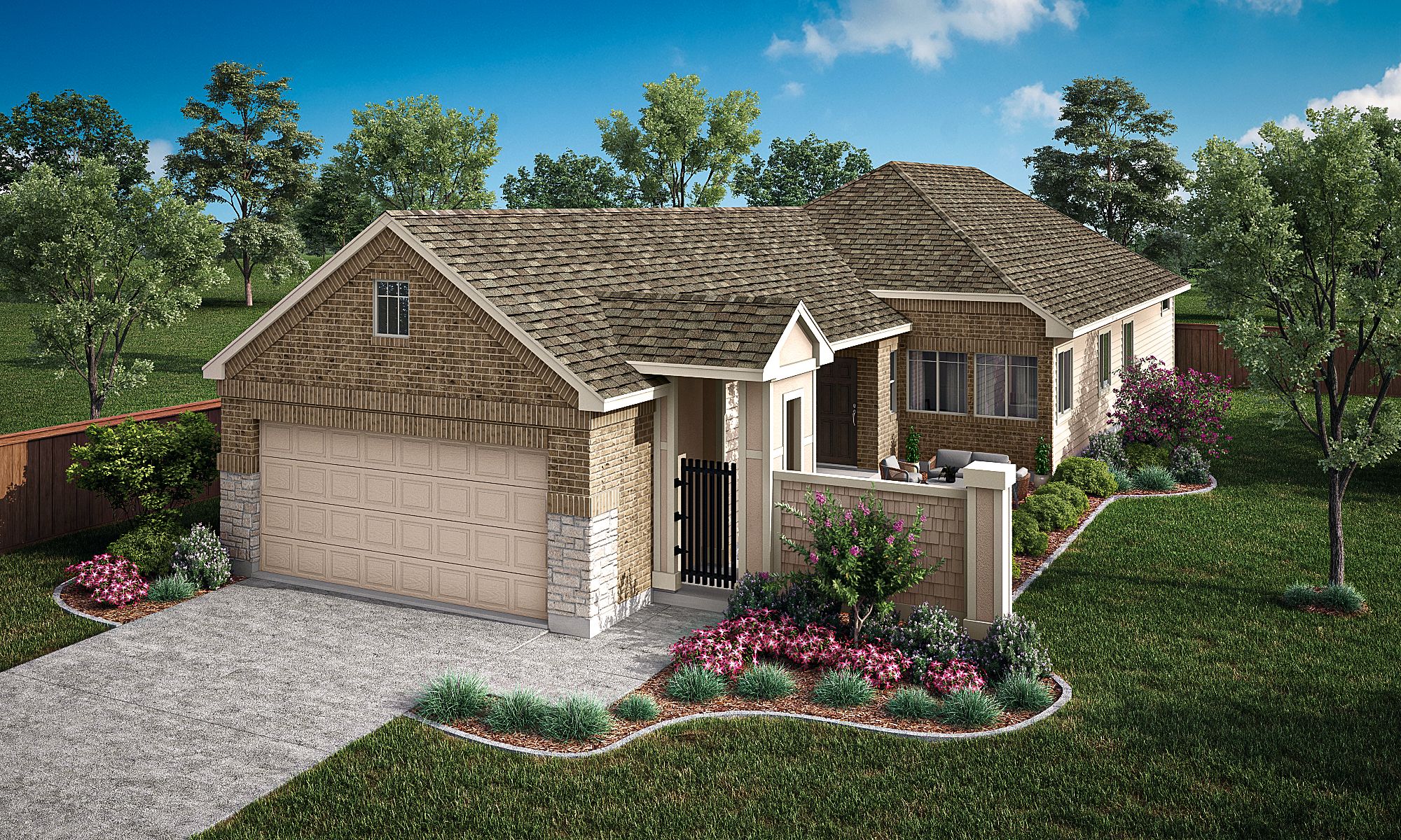 Toscana Elevation B 75 Front Only Siding on Sides of House
