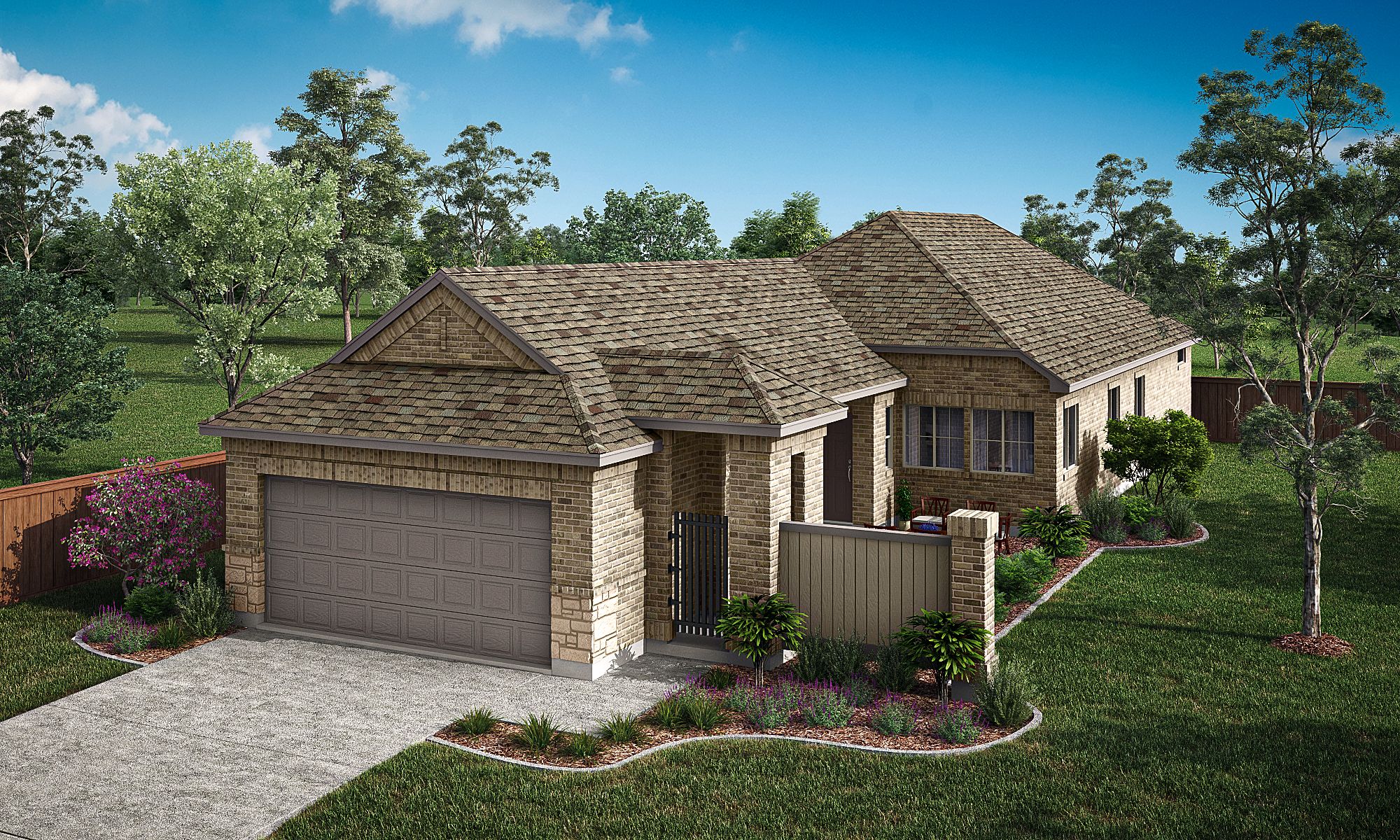 Toscana Elevation A 100 Brick Sides Wing Wall Brick