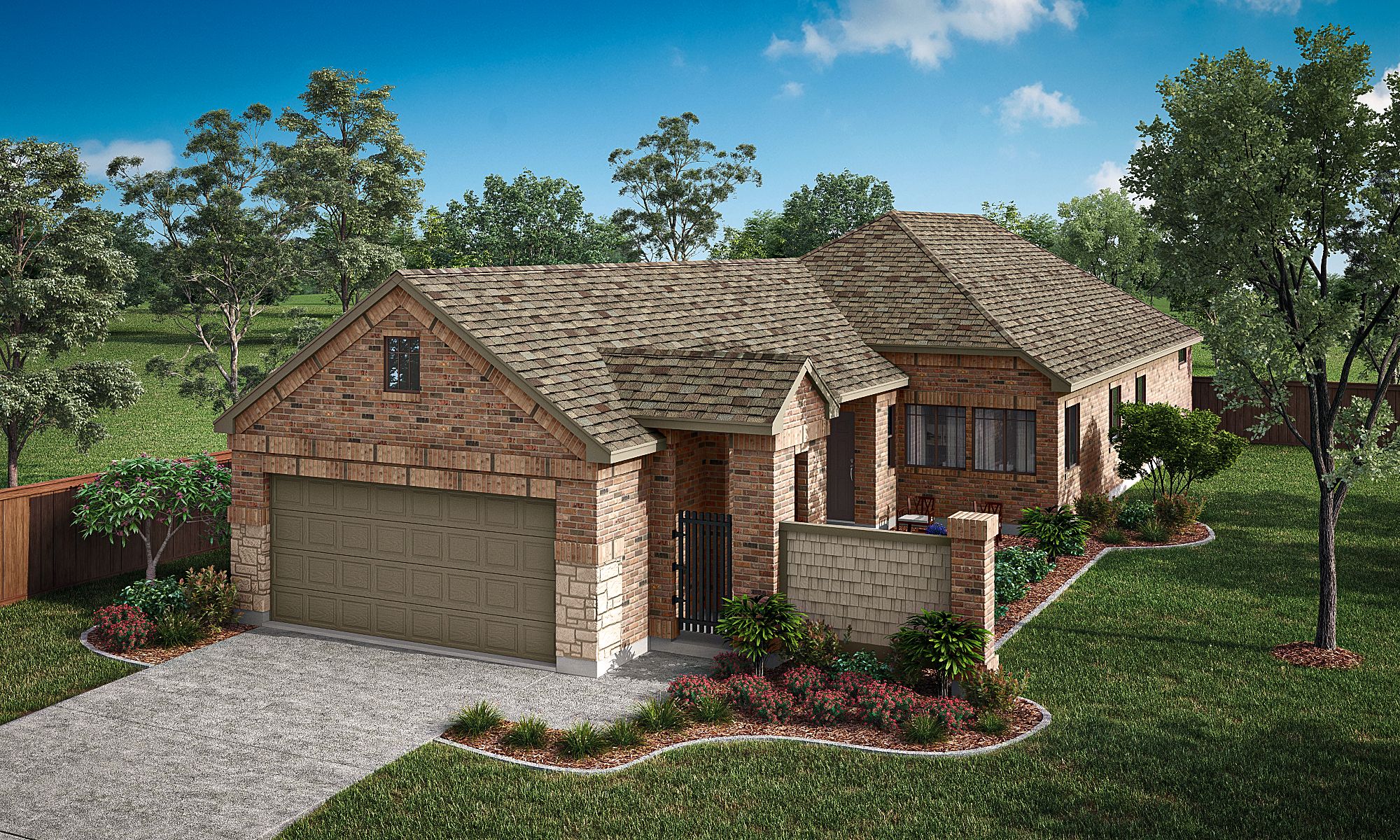 Toscana Elevation B 100 Brick Sides Wing Wall Brick