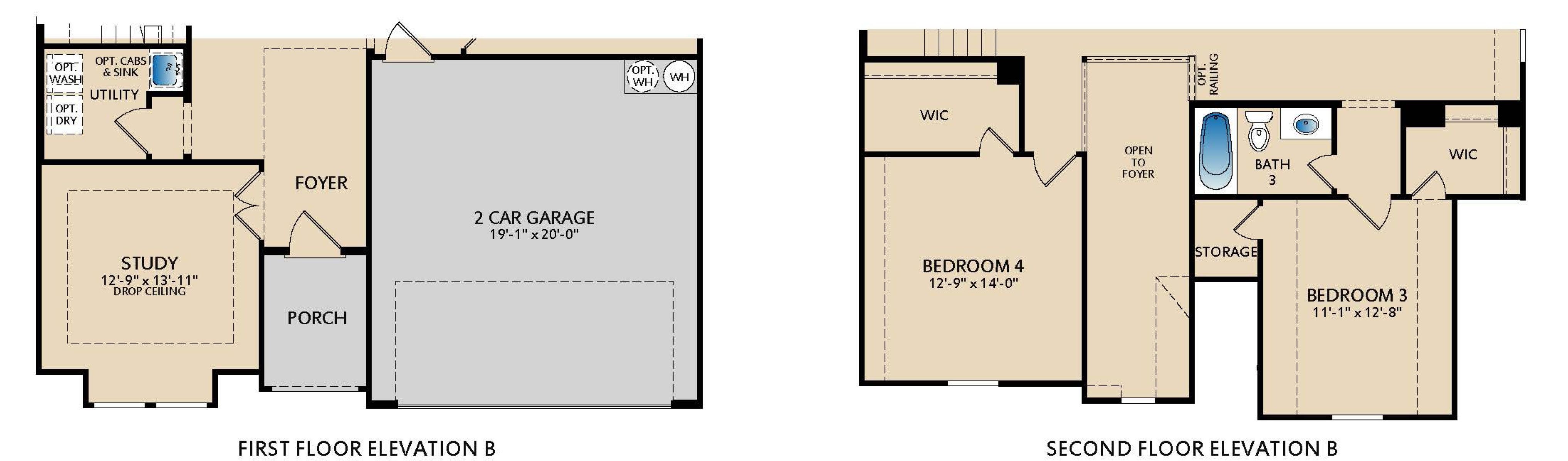 Westbury Elevation B Strip Floor Plan