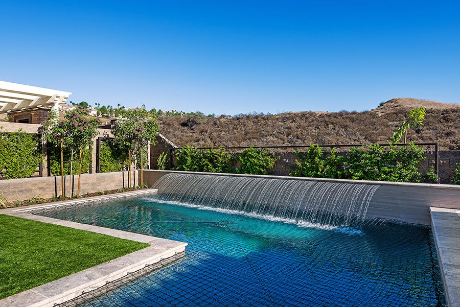 Select lots have backyard space for pools.