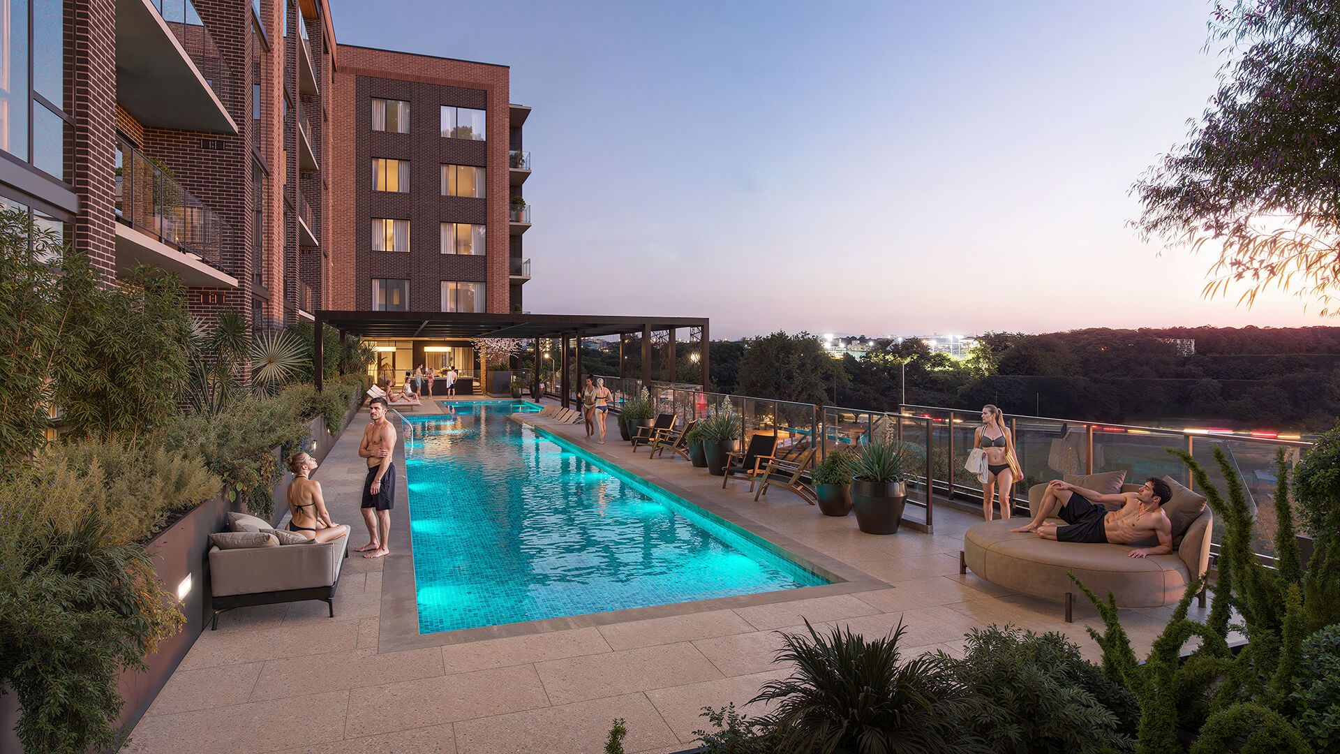 Exterior Rendering - Pool