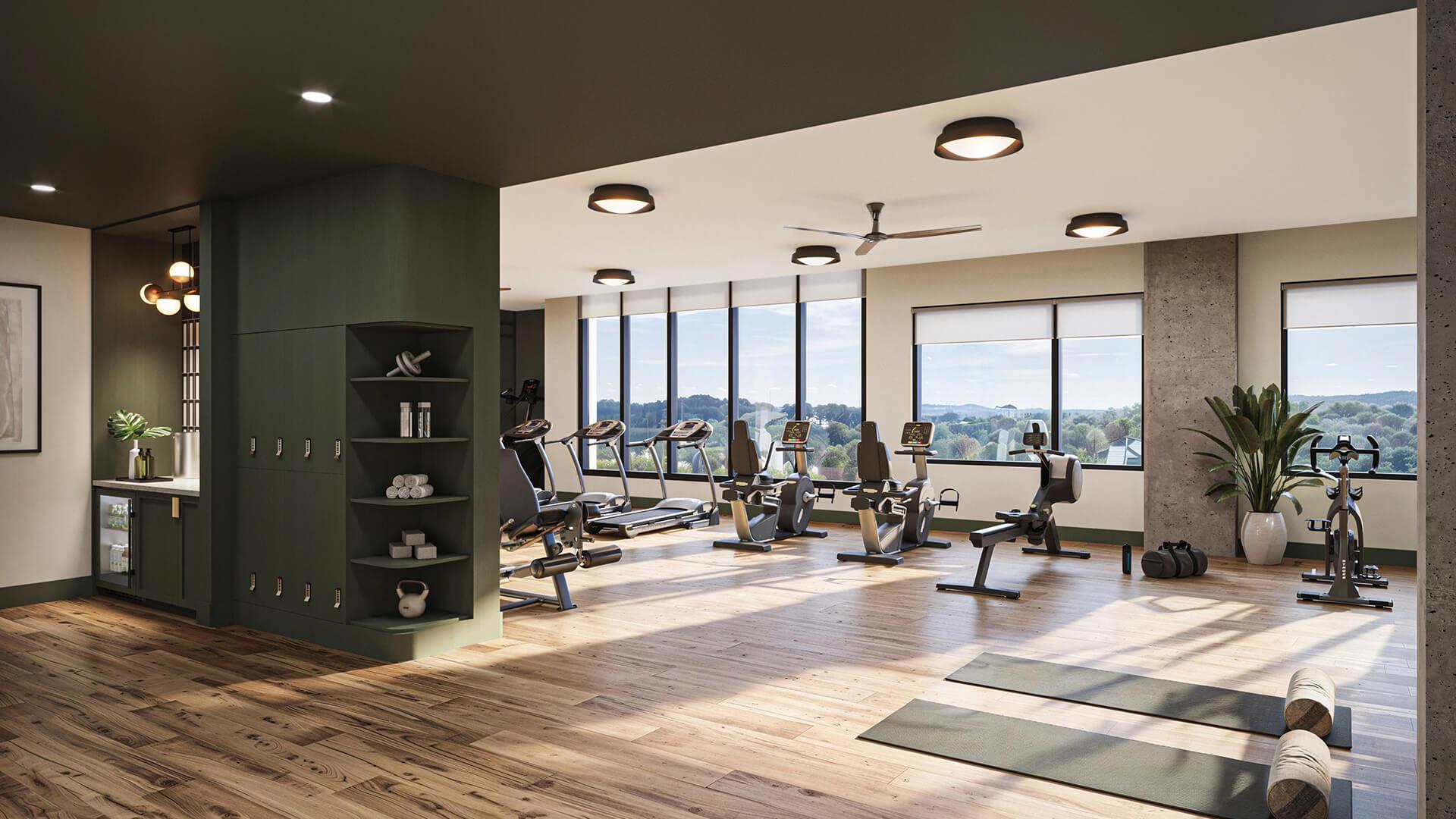 Interior Rendering - Fitness Center