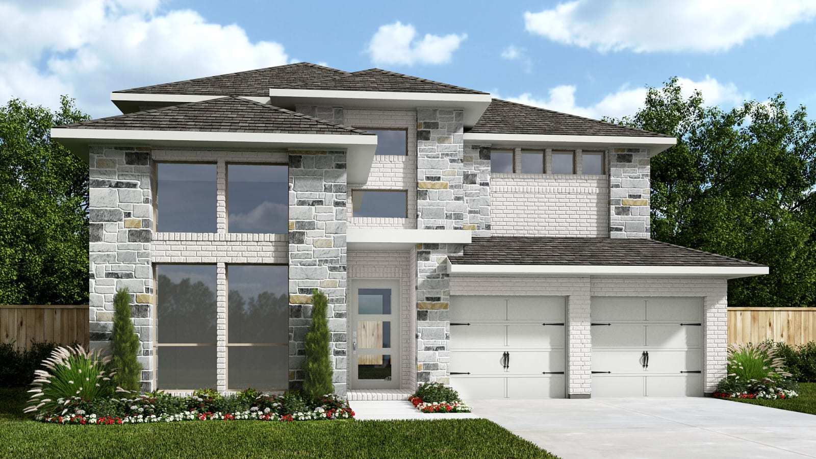 Parkside On The River 50' por Perry Homes en Austin Texas