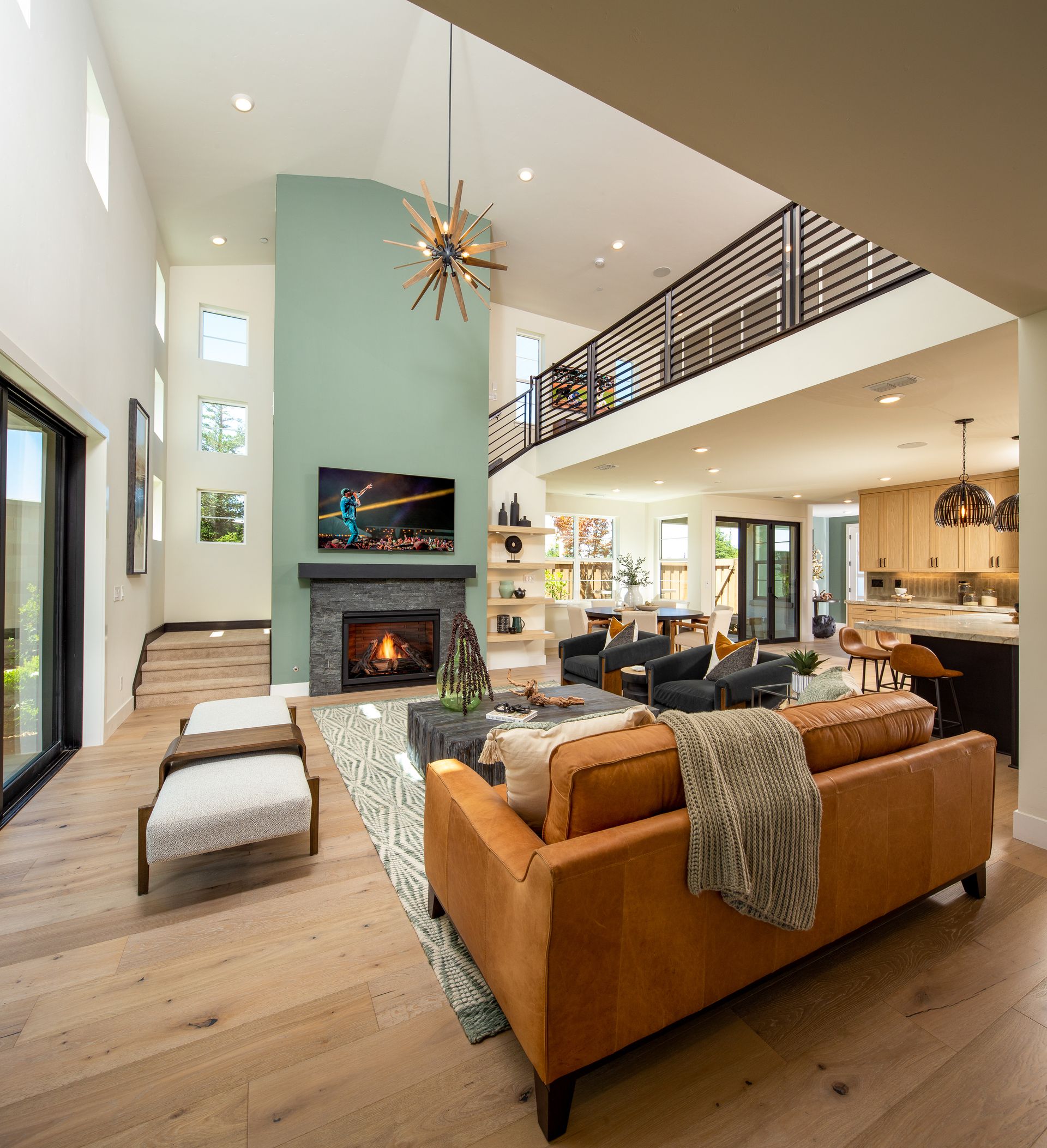 Living Area with View to Loft