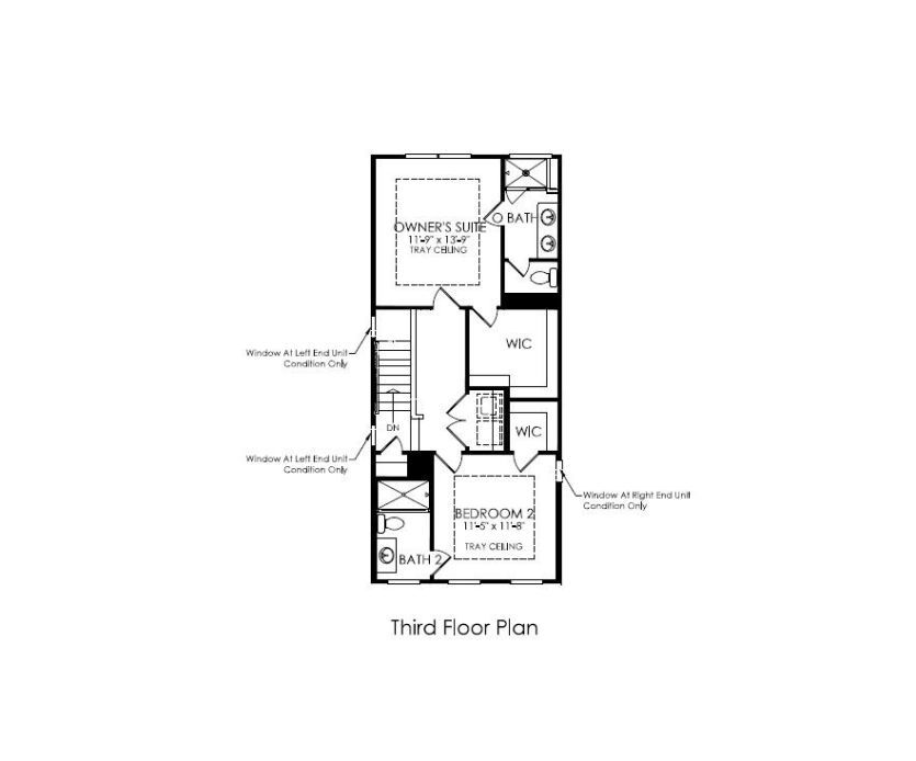 Third Floor 3 br / 3.5 ba