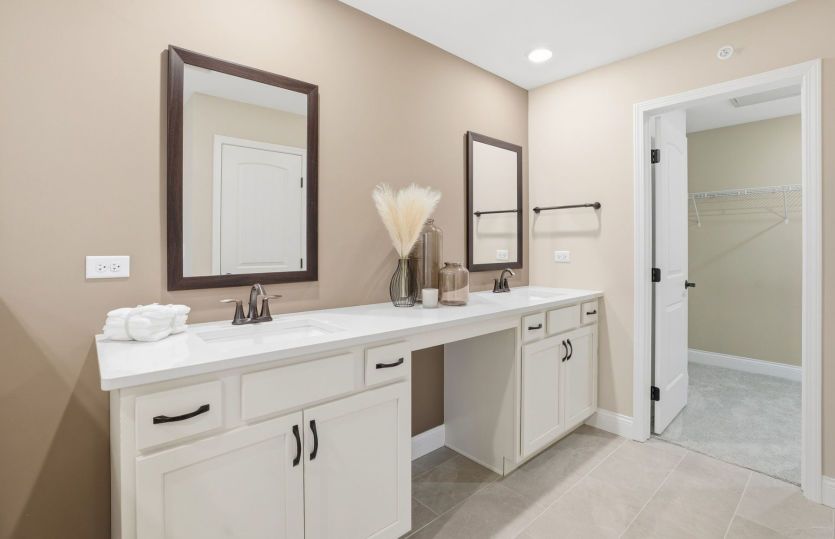 Dual Vanities in Owner's Bathroom
