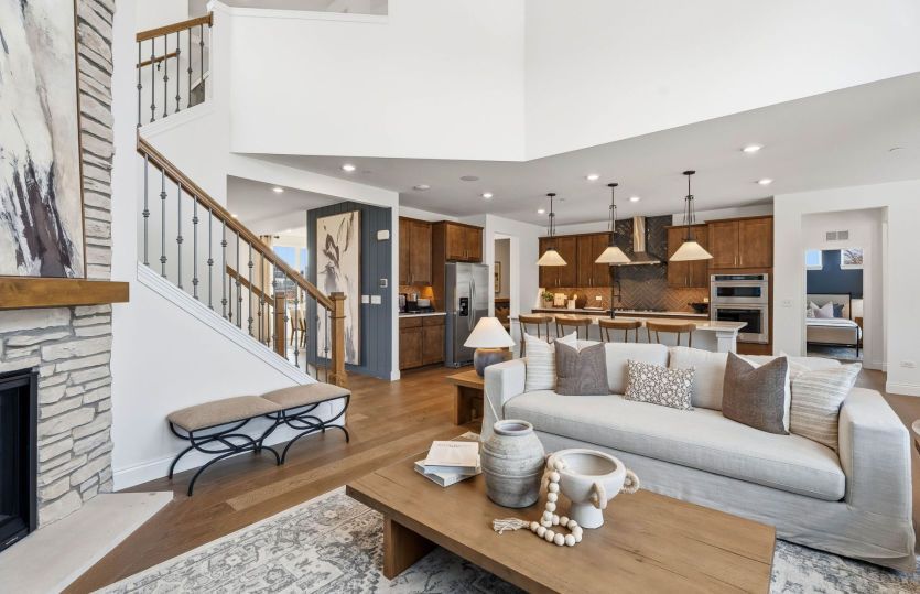 Gathering Room Open to Kitchen