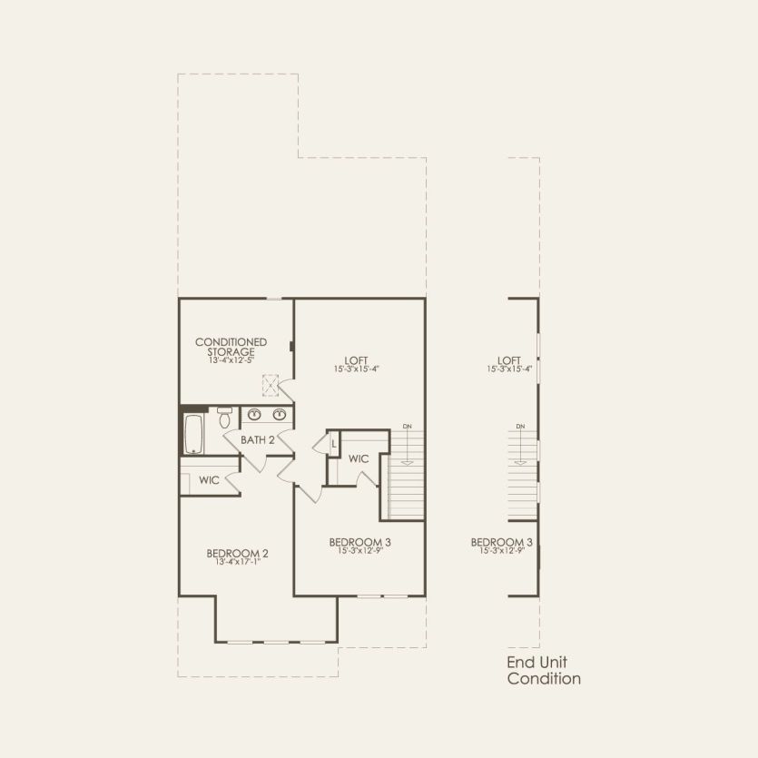 Second Floor 3 br / 2.5 ba