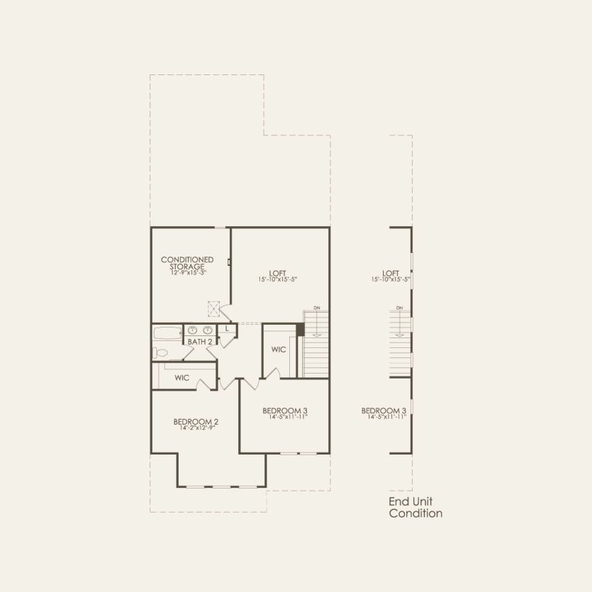 Second Floor 3 br / 2.5 ba