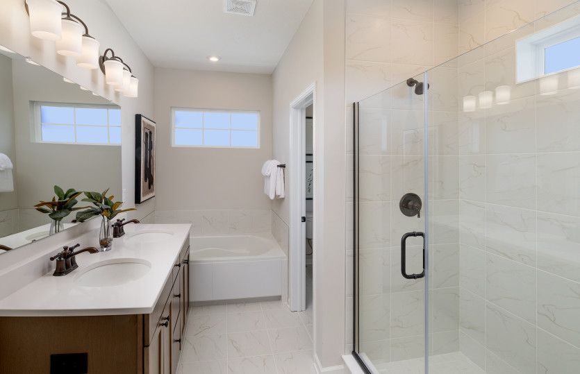 Owner's Bath with Double Bowl Vanity
