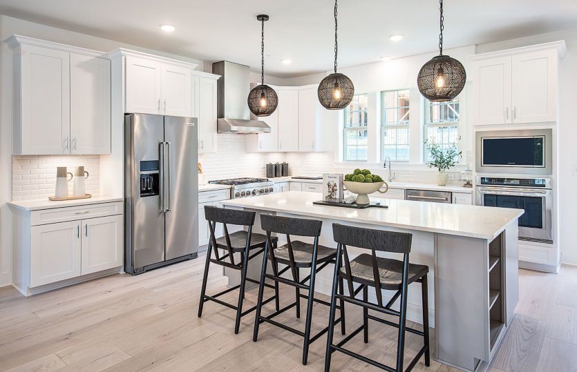 Rear Kitchen with an Oversized Island