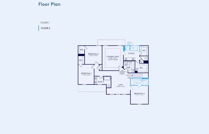 Woodward Floor Plan, Quick Move-In Home, Floor 2