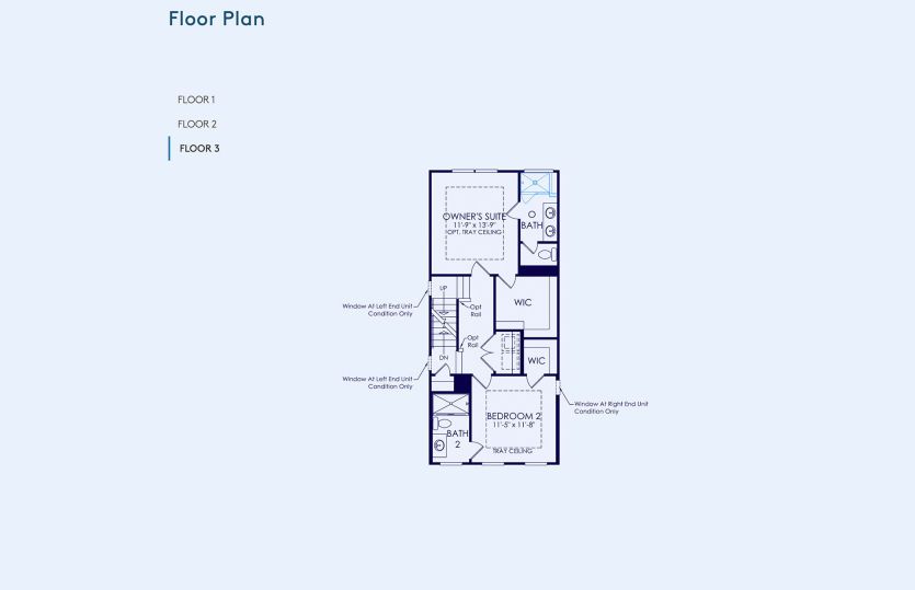 Teravista Floor Plan, Quick Move-In Home, Floor 3