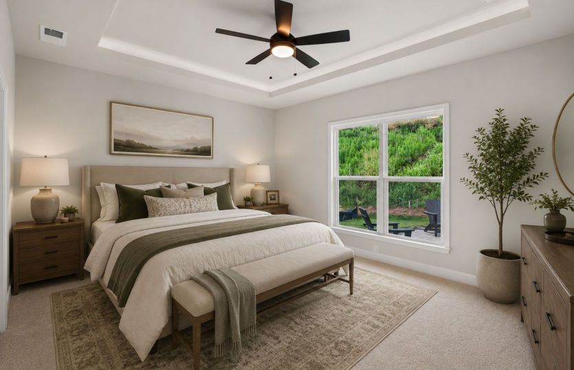 Virtually staged owner's suite