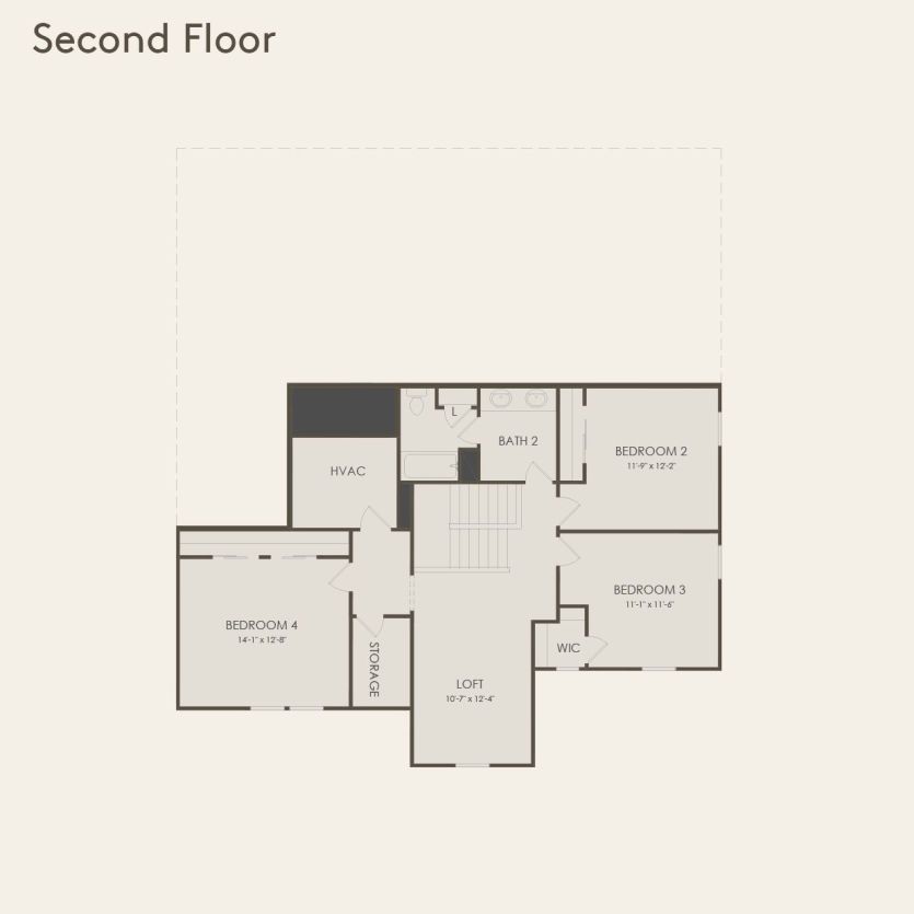 Second Floor 4 br / 2.5 ba