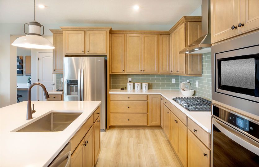 Elegant Hardwood Flooring in Kitchen & Cafe