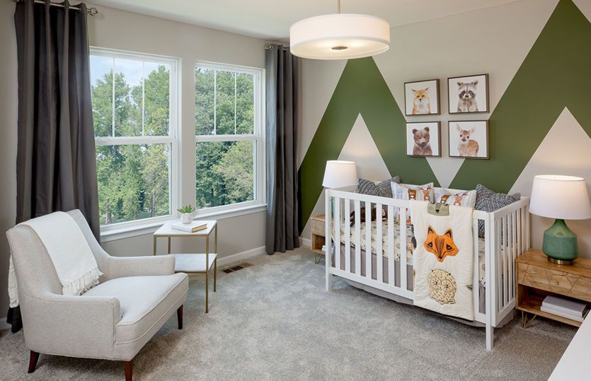 Secondary Bedroom Shown as a Nursery