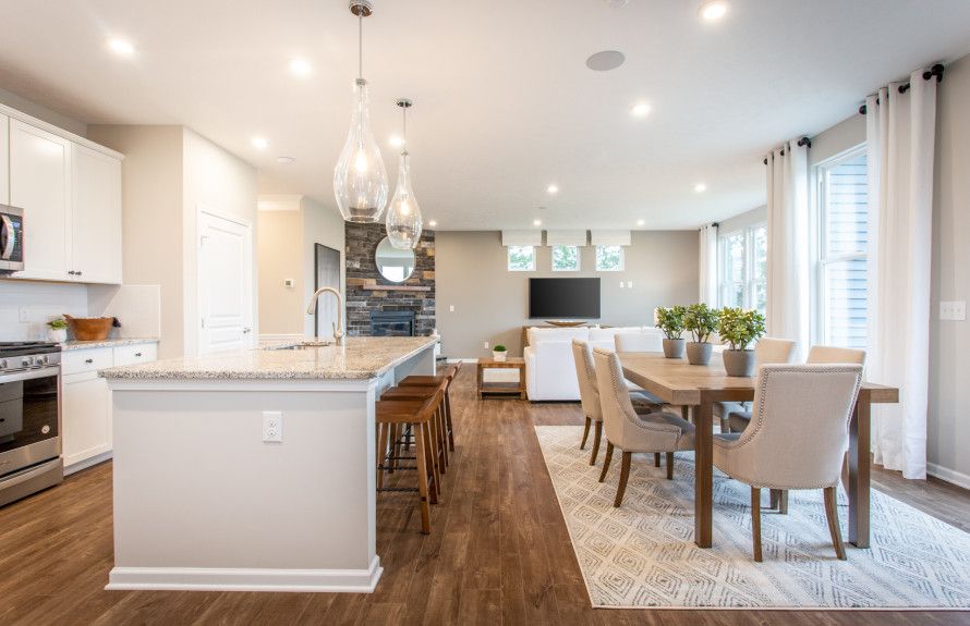 Open Concept Layout Featuring the Kitchen and Cafe/Dining Area