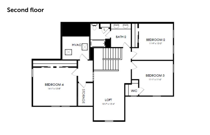 Second Floor 4 br / 2.5 ba