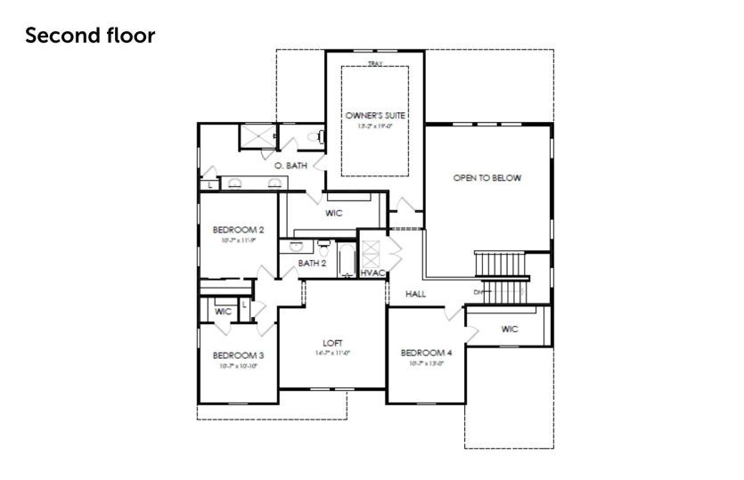 Second Floor 4 br / 2.5 ba