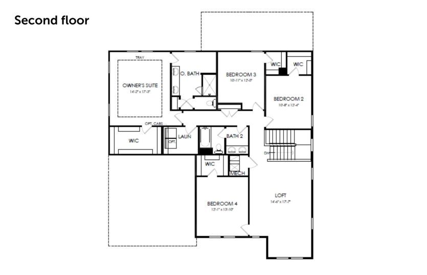 Second Floor 4 br / 2.5 ba